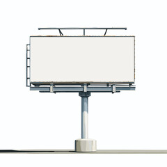 Obraz premium Blank White Billboard Mockup on a Clear Day