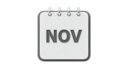 Isolated November Calendar Icon