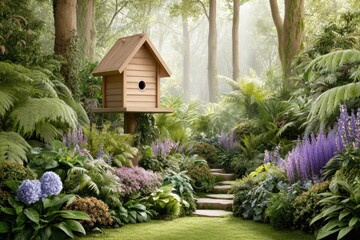 Exploring the Beauty of a Bird House Nestled in a Lush Garden Promoting Eco-Friendly Living and Sustainability