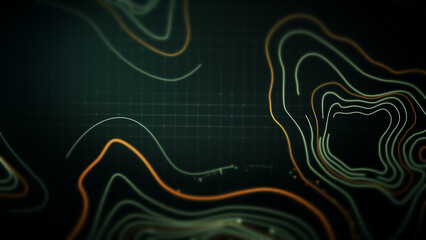 Futuristic Holographic Terrain environment, geomorphology, topography loop motion graphic user...