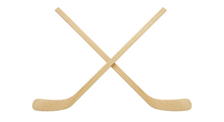 Isolated Crossed Hockey Sticks