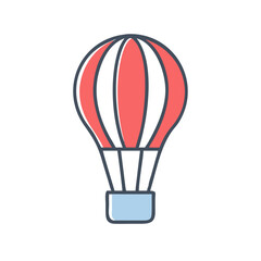 Obraz premium Colorful Air Balloon Icon Vector Design