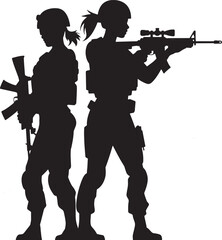 silhouette of a soldier with a rifle