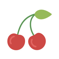 Sweet Cherry Icon Vector Design