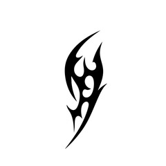 Tribal Flame Logo Design Illustration Tattoo ink vecto design