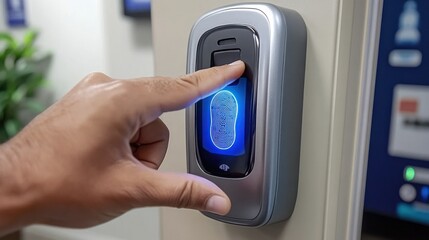 Finger scan access control in office