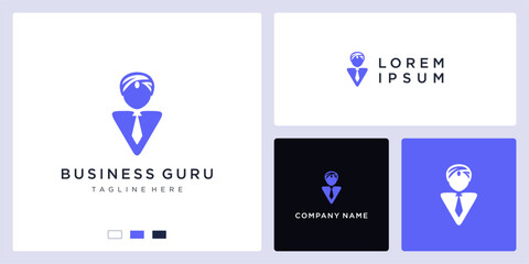Business guru logo design template