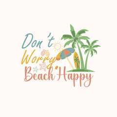 Summer quotes Retro Vector Illustrator Design