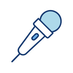 Fototapeta premium Vector Microphone Icon for Audio Design