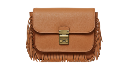 Isolated Leather Fringe Bag