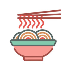 Vector Noodle Icon for Food Design