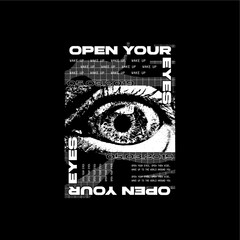 free vector design illustration open yor eyes