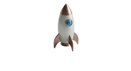 Isolated Toy Rocket