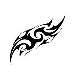 Tribal Flame Tattoo Design Logo Vector
