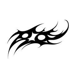 Barbed Chaotic Tribal Tattoo Design Logo Illustration Vector