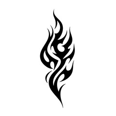 Tribal Flame Tattoo Design Logo Vector