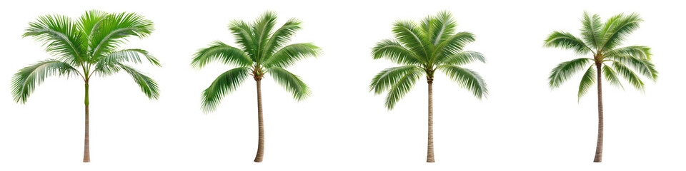 tropical palm tree with lush, green fronds stands tall, evoking sense of tranquility and paradise