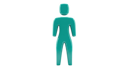 Isolated Green Human Figure