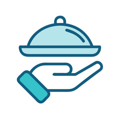 Tray in Hand Icon Vector Design