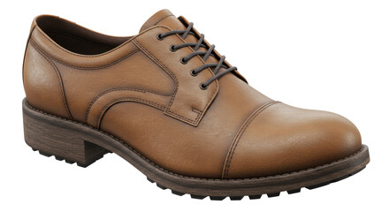 Isolated Brown Leather Dress Shoe