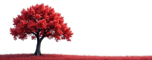 Tree in stark contrast against a bright white background, contrasts, isolated tree, stark