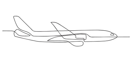 Fototapeta premium Aircraft line art
