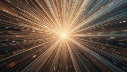 Fototapeta premium Dynamic light burst action abstract visuals digital art cosmic environment close-up viewpoint energy concept for seo impact