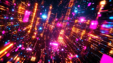 Fototapeta premium Neon City Vortex