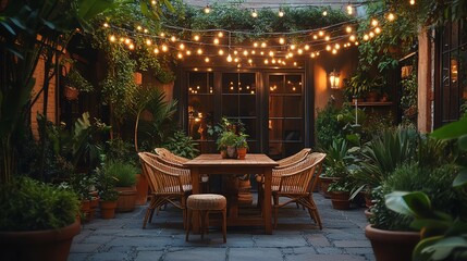 Serene patio oasis.