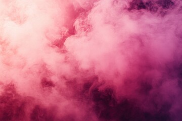 Obraz premium Thick pink fog or smoke cloud drifting in dreamy soft motion over a moody background
