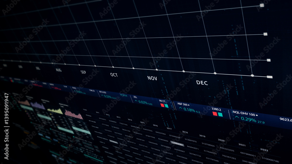 Leinwandbilder dynamic data visuals for business info graphics, animated charts, and data-driven insights for a bus