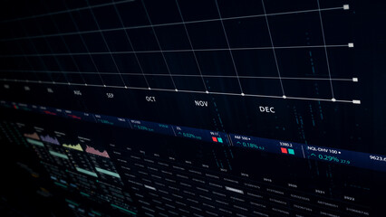 Dynamic data visuals for business info graphics, animated charts, and data-driven insights for a business meeting mock-up. Explore the world of trading, stock exchanges, and crypto