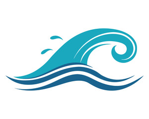 Simple wave design, sea wave background