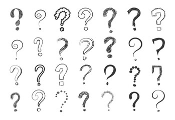 png question mark icon continuous linear drawing vector signs creative question symbol query isolated outline doodle illustration design white line background help shape mark black web ask vignetting 