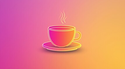 Obraz premium Colorful coffee cup illustration (3)