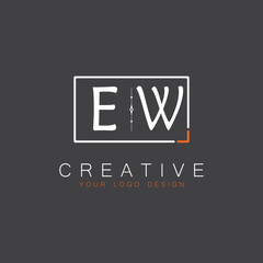 Fototapeta premium initial monogram logo for Creative with square style design.