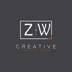 Fototapeta premium initial monogram logo for Creative with square style design.