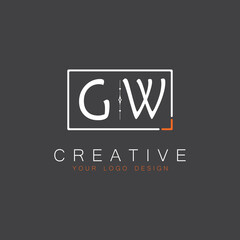 initial monogram logo for Creative with square style design.