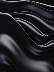 Fototapeta premium Fluid Black and White presents an elegant and dynamic liquid pattern, showcasing a flowing texture like molten metal with light and dark tones, creating a luxurious and futuristic impression.