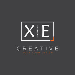 initial monogram logo for Creative with square style design.