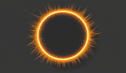 Fiery Circular Frame