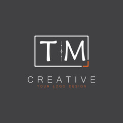 Fototapeta premium initial monogram logo for Creative with square style design.