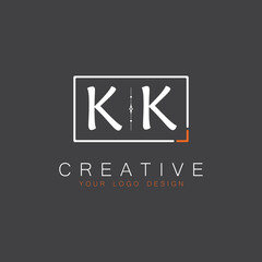 Fototapeta premium initial monogram logo for Creative with square style design.