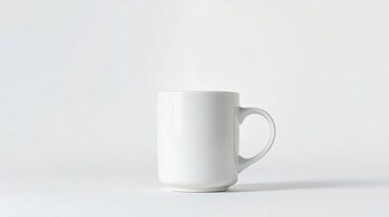 Obraz premium Steaming White Mug Illustration