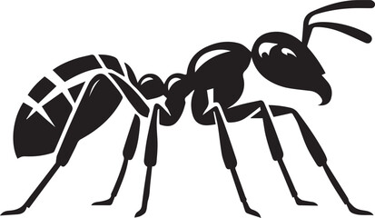 Carpenter Ant Vector | Black Ant Silhouette Clipart Illustration	
