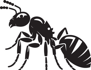 Carpenter Ant Vector | Black Ant Silhouette Clipart Illustration	
