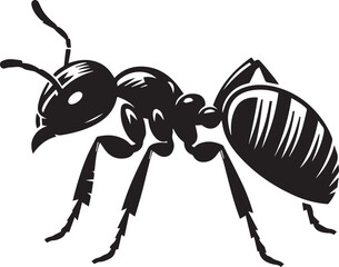 Carpenter Ant Vector | Black Ant Silhouette Clipart Illustration	

