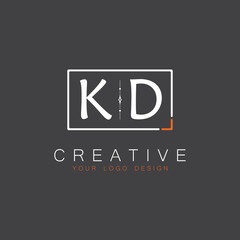 Fototapeta premium initial monogram logo for Creative with square style design.