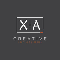 Fototapeta premium initial monogram logo for Creative with square style design.