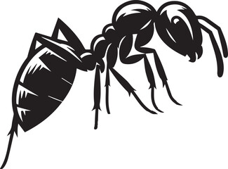 Carpenter Ant Vector | Black Ant Silhouette Clipart Illustration	

